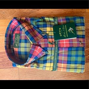 Orvis Plaid Cotton/Merino Long Sleeve Shirt XLT